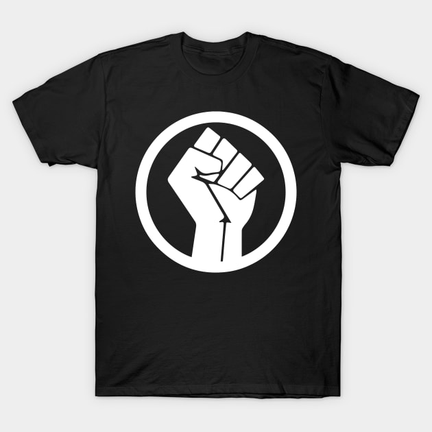 Black power fist shirt shop